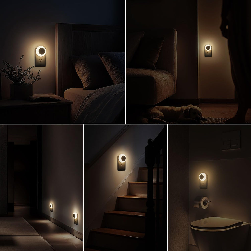 fesnne Night Light, Night Lights Plug into Wall, Dusk to Dawn Sensor Warm White Led Night Light 0.5W, 8 Pack Nightlight for Adults…