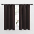 NICETOWN Kitchen Curtains, Short Blackout Curtains & Drapes, Energy Smart Noise Reducing Curtain Panels for Kids Bedroom (Toffee Brown…