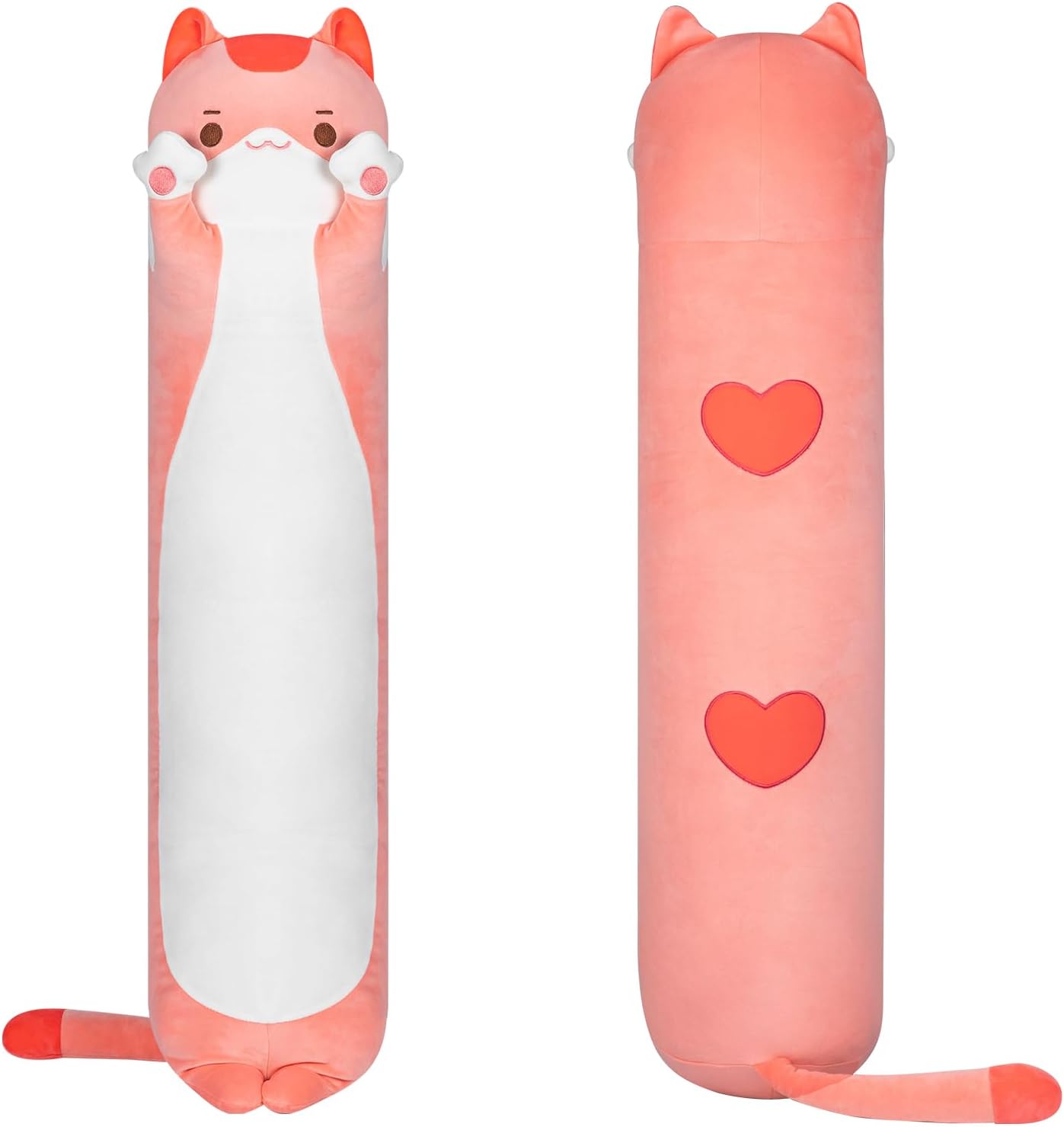 Mewaii Artist-Designed Ultra Soft Long Cat Plush Body Pillow, Extra Stuffing for Comfort, Premium Quality Stuffed Animal Gift for…