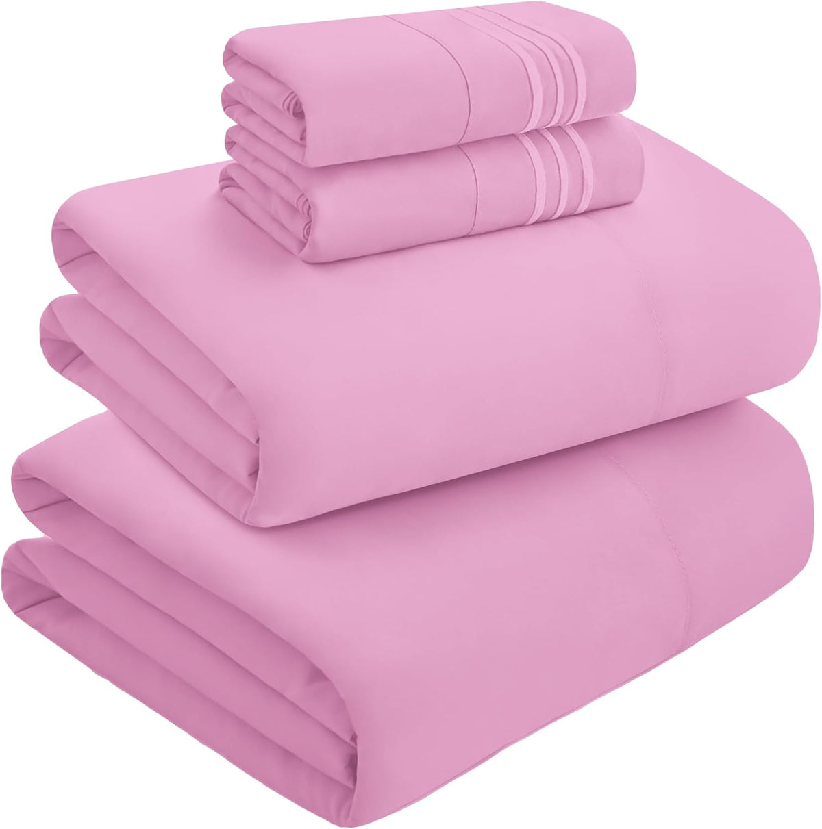 MocassiLuxuryBedding Mocassi Twin Size 4-Piece Bed Sheet Set - 1800 Hotel Quality Microfiber 18-24 Inches Extra Deep Pocket Fitted Sheet- L…
