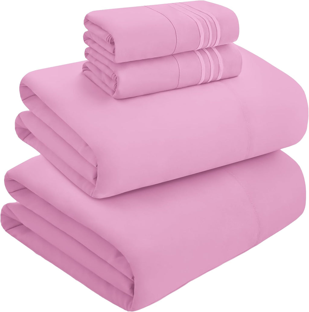 MocassiLuxuryBedding Mocassi Full Size 4-Piece Bed Sheet Set - 1800 Hotel Quality Microfiber 18-24 Inches Extra Deep Pocket Fitted Sheet- L…