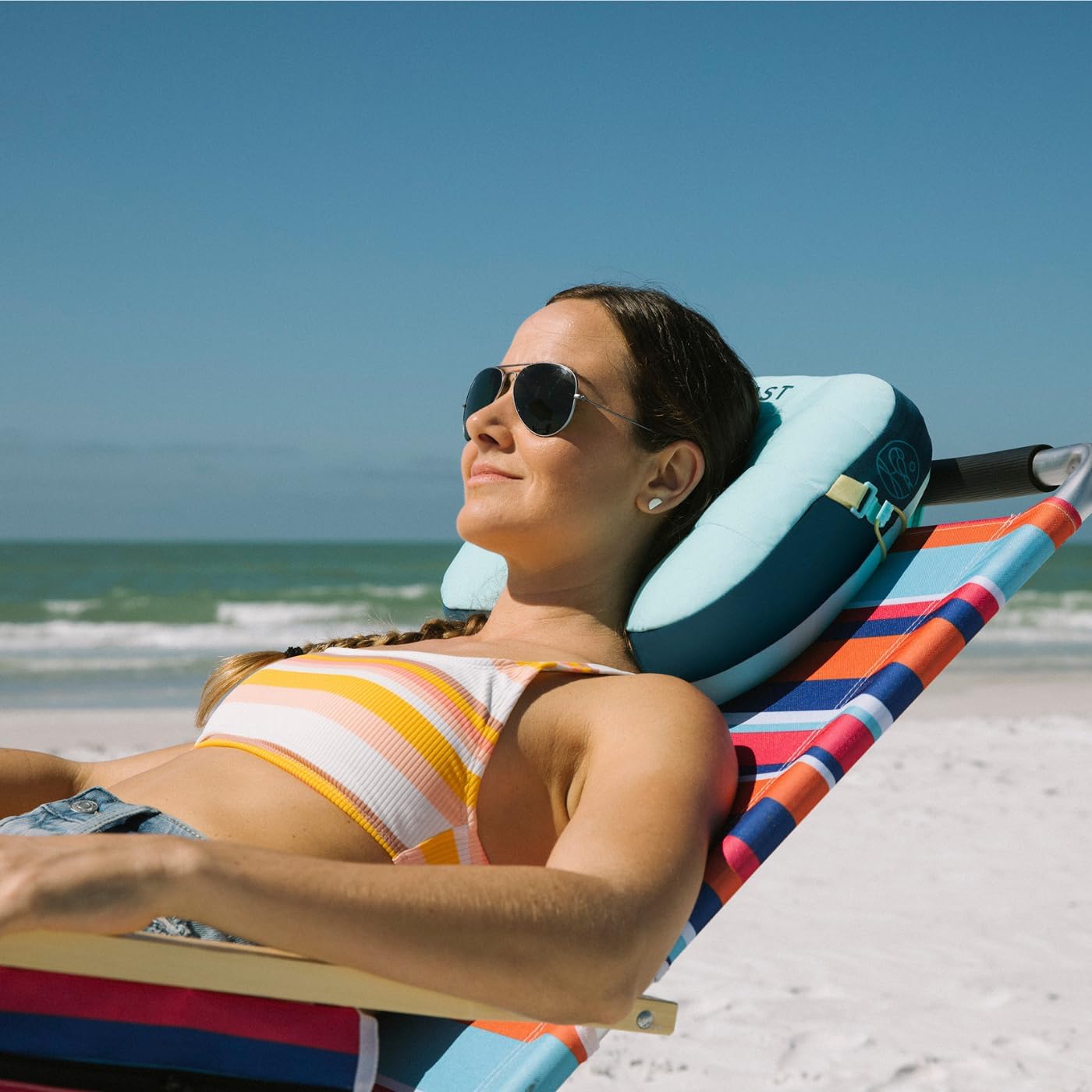 Ballast Beach Pillow – Comfy, Durable & Compact, Stays Put on Windy Beaches with Patented Sand Pouch, Inflatable Pillow for Beaches…