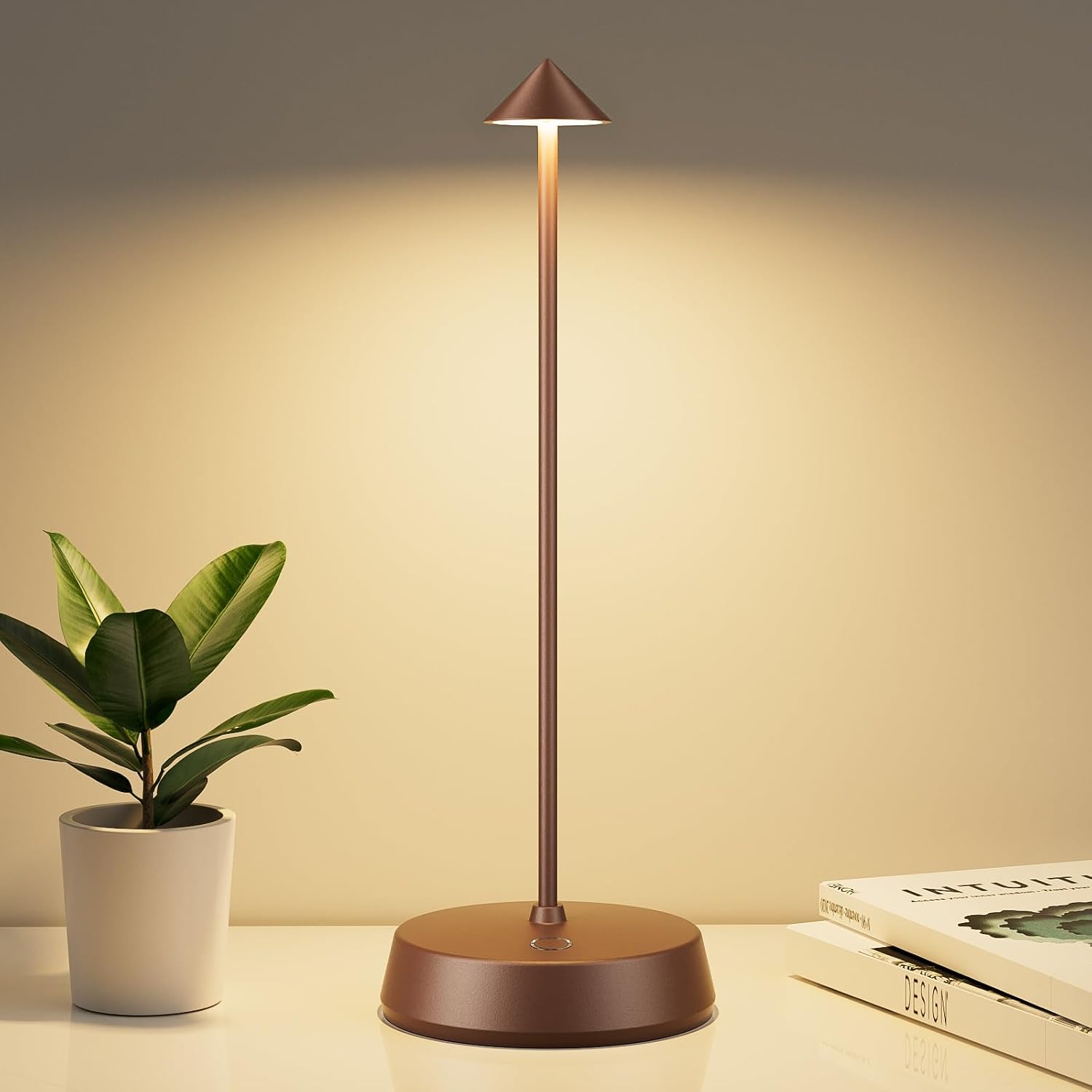 Cordless Table Lamp Rechargeable, Battery Operated 6000mAh Desk Lamp Touch Dimmable Lamp Outdoor Waterproof Portable Wireless Table…
