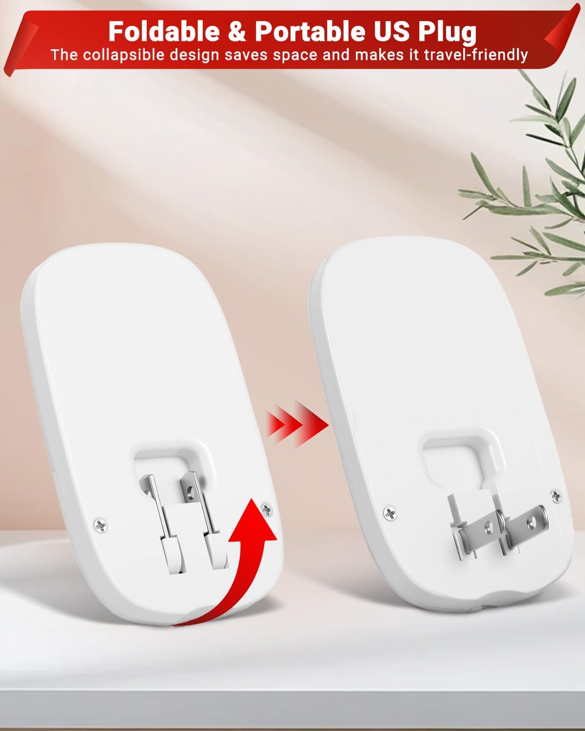 670nm Red Night Lights with Retractable Plug [4 Pack] - 0.5W Red Light Night Light with Dusk to Dawn Sensor - Auto On/Off LED Night Light…