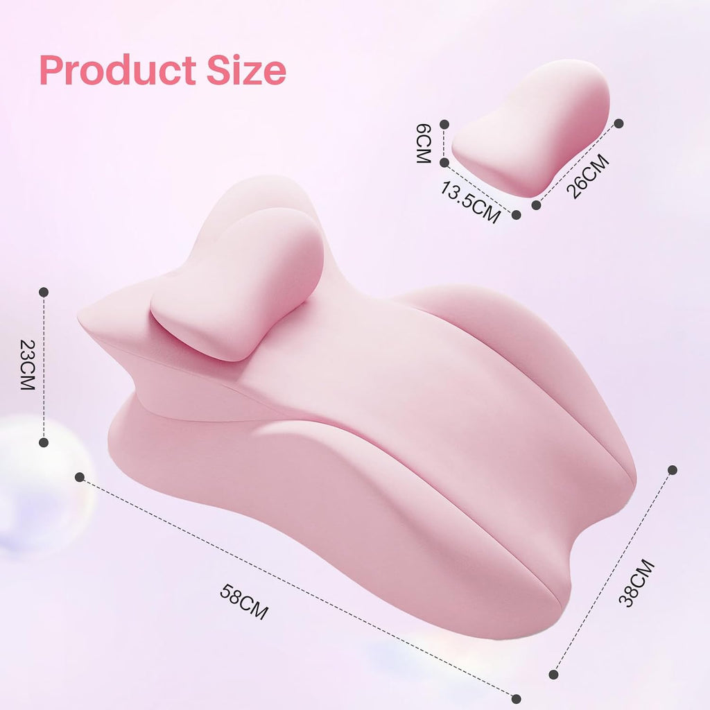 eleELEOPTION ele ELEOPTION Memory Foam Ergonomic Wedge Pillow Prone Reading Pillow for Bed Sofa Stomach Back and Neck Support Sitting Up wi…