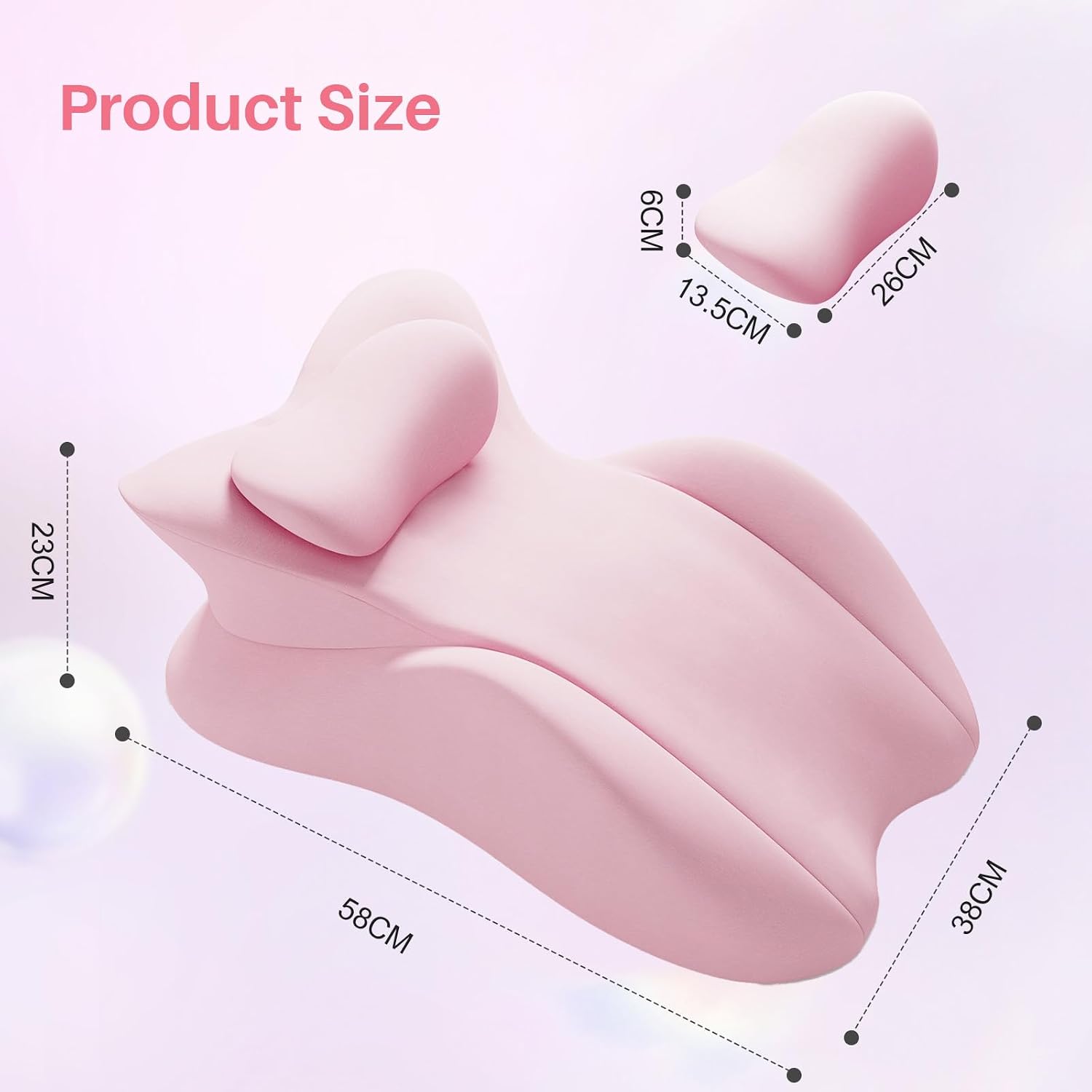 eleELEOPTION ele ELEOPTION Memory Foam Ergonomic Wedge Pillow Prone Reading Pillow for Bed Sofa Stomach Back and Neck Support Sitting Up wi…