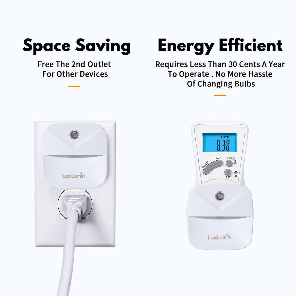 LuxLumin LED Night Lights Plug into Wall with Smart Dusk-to-Dawn Sensor, Automatically Turn on and Off, Night Light for…