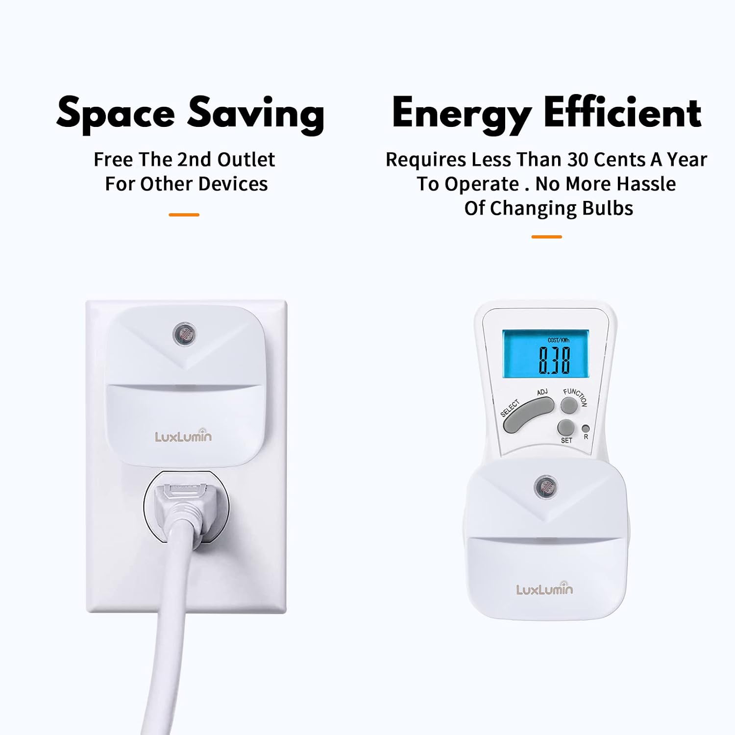 LuxLumin LED Night Lights Plug into Wall with Dusk-to-Dawn Sensor, Automatically Turn on and Off, Night Light for…