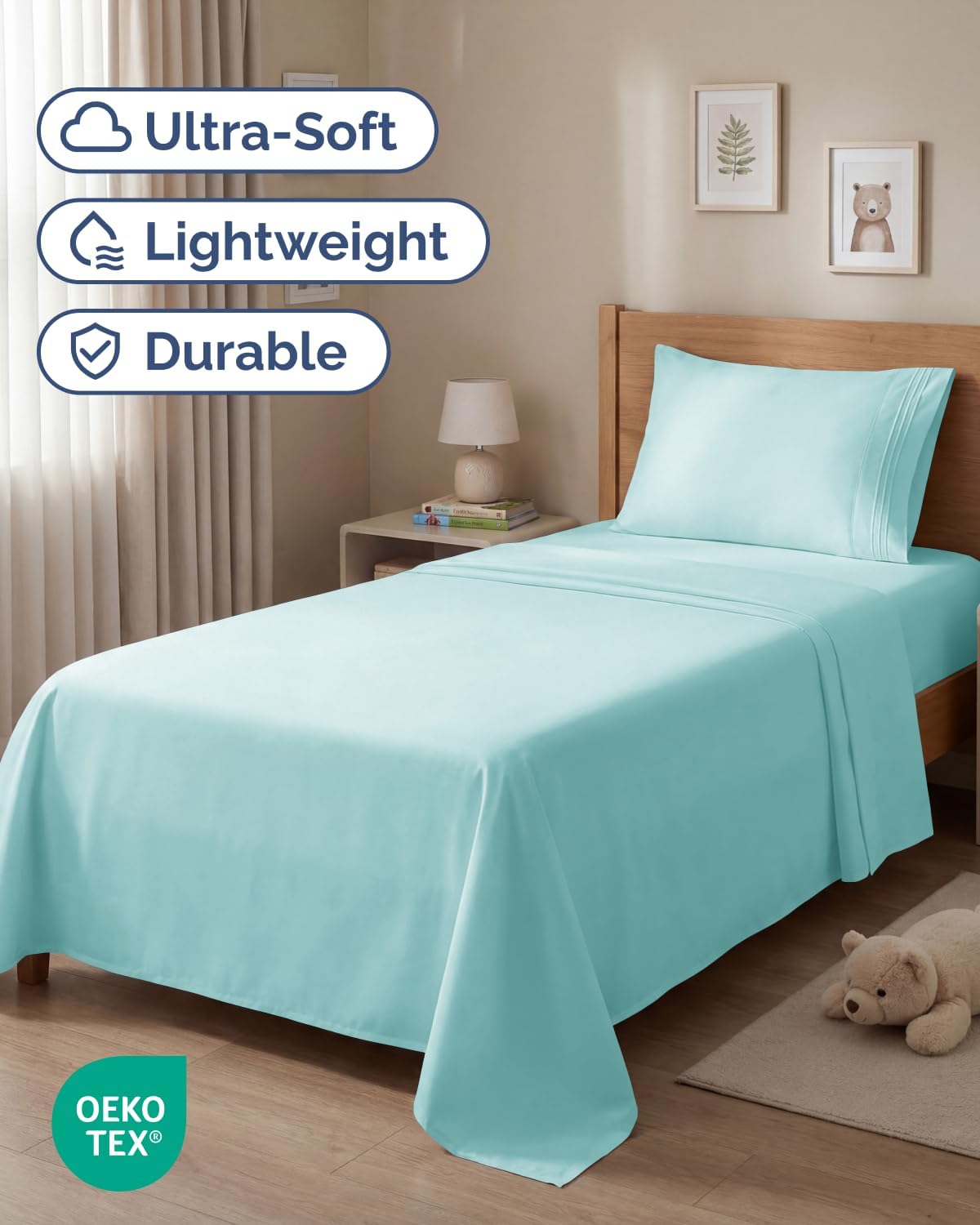 Twin Size 3 Piece Sheet Set - Comfy Breathable & Cooling Sheets - Hotel Luxury Bed Sheets for Women & Men - Deep Pockets, Easy-Fit, Extra…