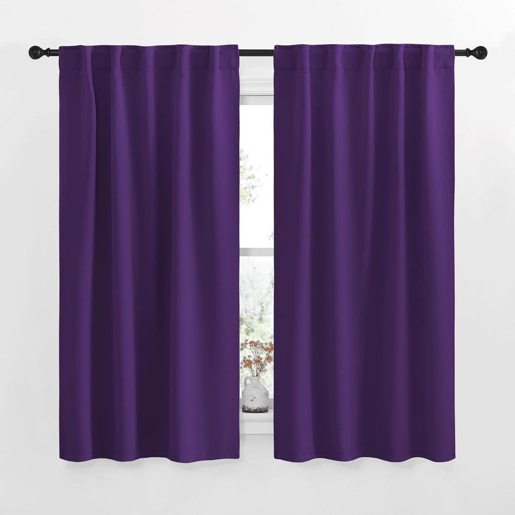 NICETOWN RV Curtains for Camper Windows - (Royal Purple Color) 42x50 Inch, 2 Panels Set, Thermal Insulated Room Darkening Blackout…
