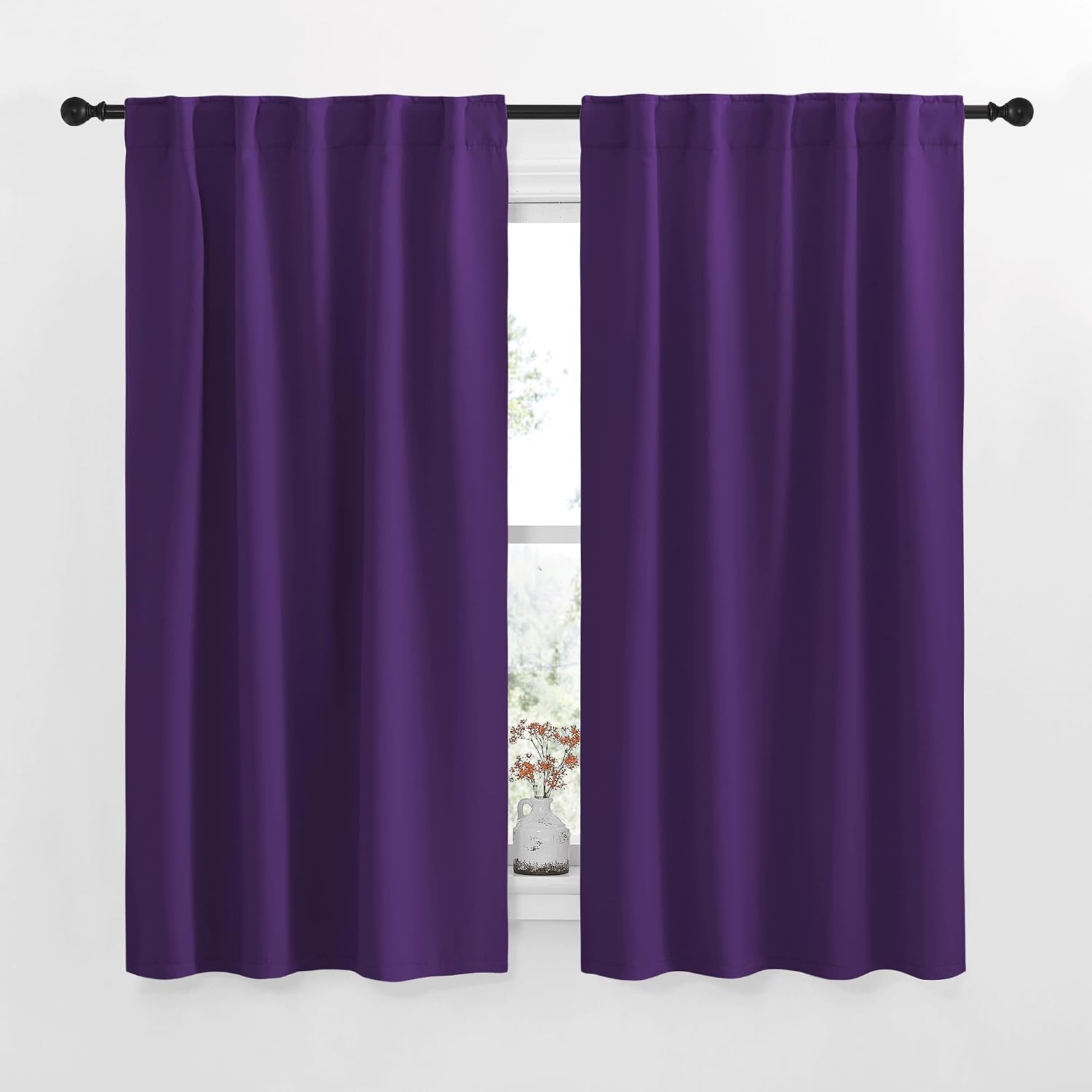 NICETOWN RV Curtains for Camper Windows - (Royal Purple Color) 42x50 Inch, 2 Panels Set, Thermal Insulated Room Darkening Blackout…