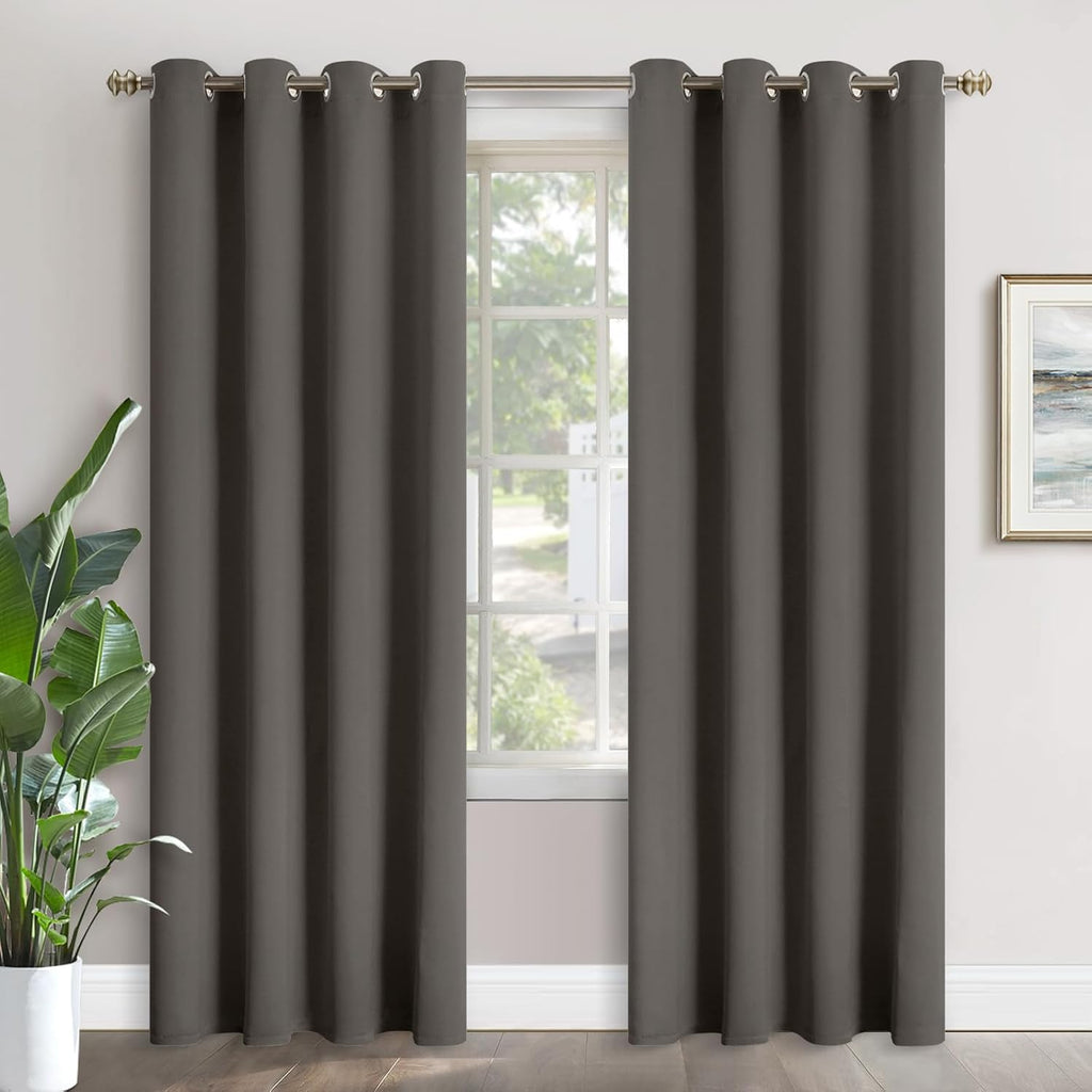 YoungsTex Blackout Curtains for Bedroom 84 Inches Long - Room Darkening with Grommet Thermal Insulated Drapes for Living Room Privacy Decor…