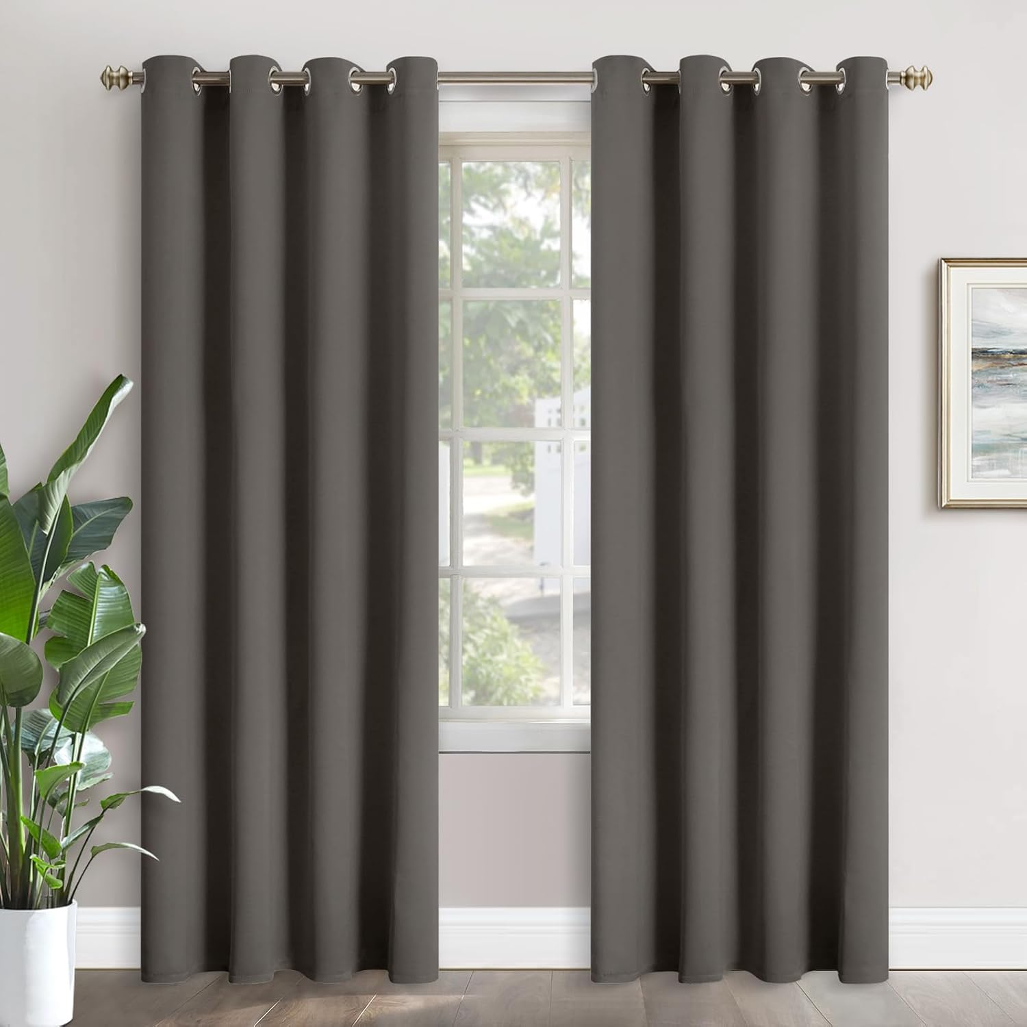 YoungsTex Blackout Curtains for Bedroom 84 Inches Long - Room Darkening with Grommet Thermal Insulated Drapes for Living Room Privacy Decor…