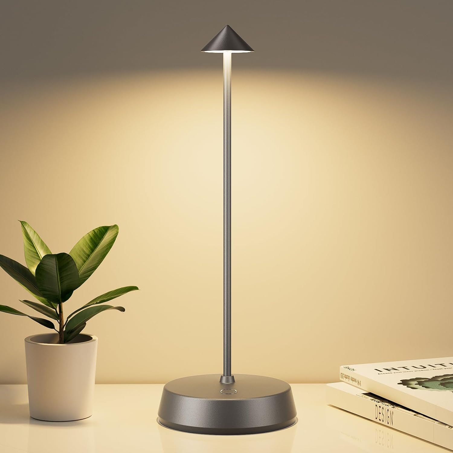 Cordless Table Lamp Rechargeable, Battery Operated 6000mAh Desk Lamp Touch Dimmable Lamp Outdoor Waterproof Portable Wireless Table Light…