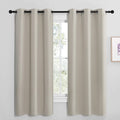 NICETOWN Kitchen Curtains for Decoration, Thermal Insulated Grommet Room Darkening Draperies/Panels for Laundry (Natural, 2 Panels, W42 x…