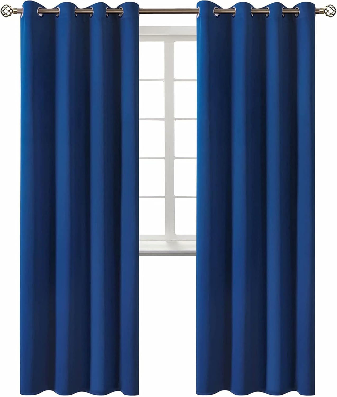 BGment Blackout Curtains for Bedroom - Grommet Thermal Insulated Room Darkening Curtains for Living Room, 52 x 84 Inch, 2 Panels, Royal Blu…