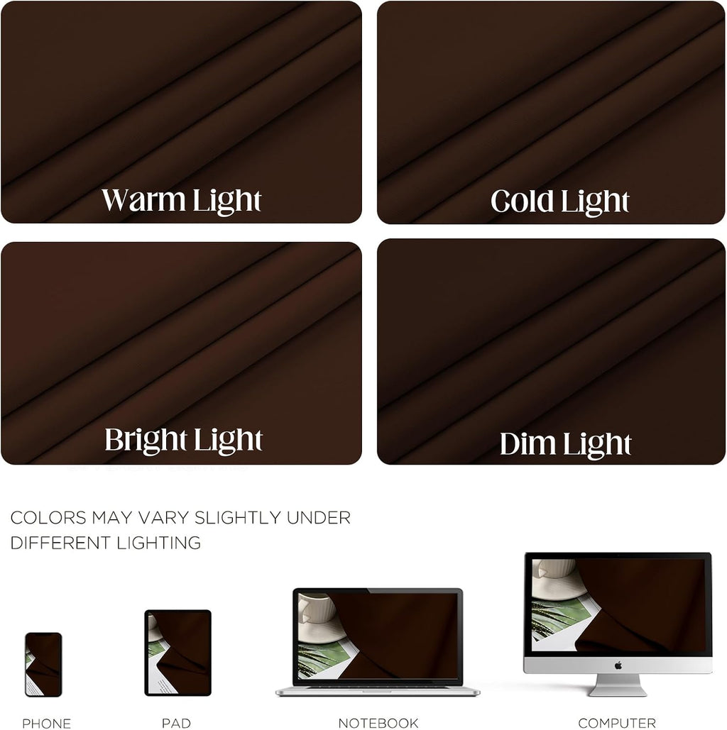 CUCRAF Custom Chocolate Blackout Curtains 1 Panel Set, Thermal Insulated Grommet Room Darkening Curtain for Living Room Bedroom, Light…