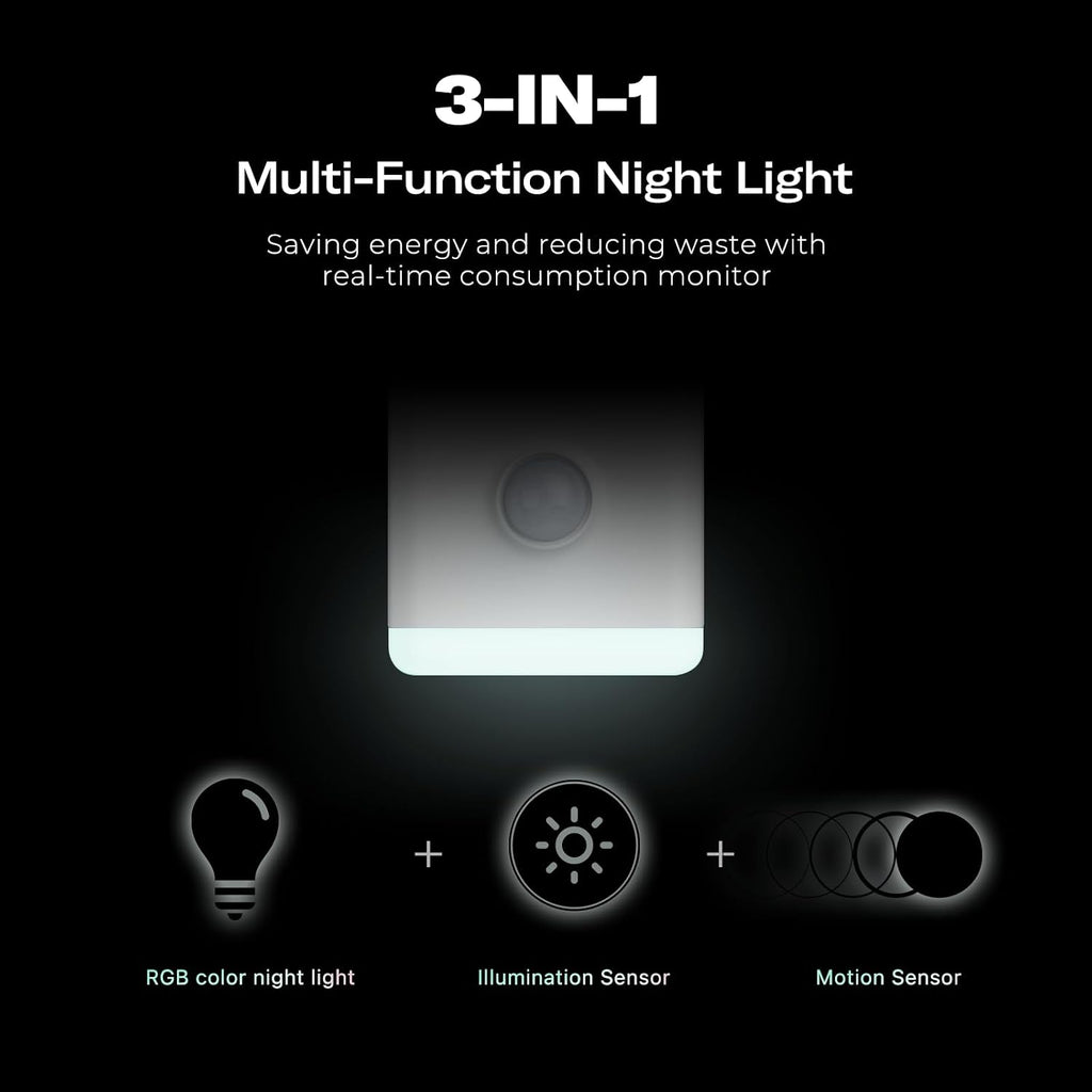 THIRDREALITY Multi-Function Night Light, Zigbee Repeater, 3-in-1 Combines a Motion Sensor, a Illumination Sensor and RGB Color Night…