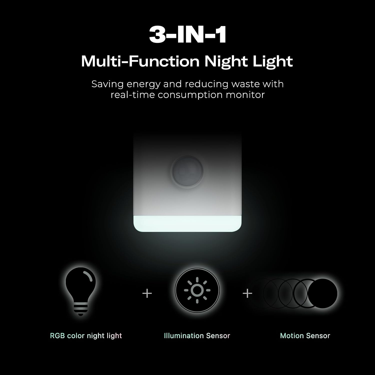THIRDREALITY Multi-Function Night Light, Zigbee Repeater, 3-in-1 Combines a Motion Sensor, a Illumination Sensor and RGB Color Night…