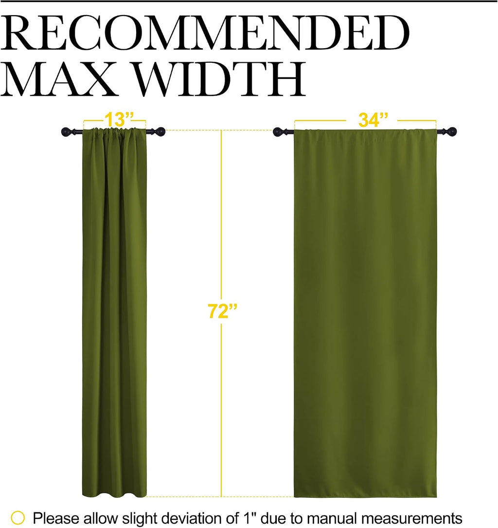 NICETOWN Blackout Christmas Curtains for Living Curtains, Bedroom Draperies with Rod Pocket, Nursery Essential Thermal Insulated Blackout…