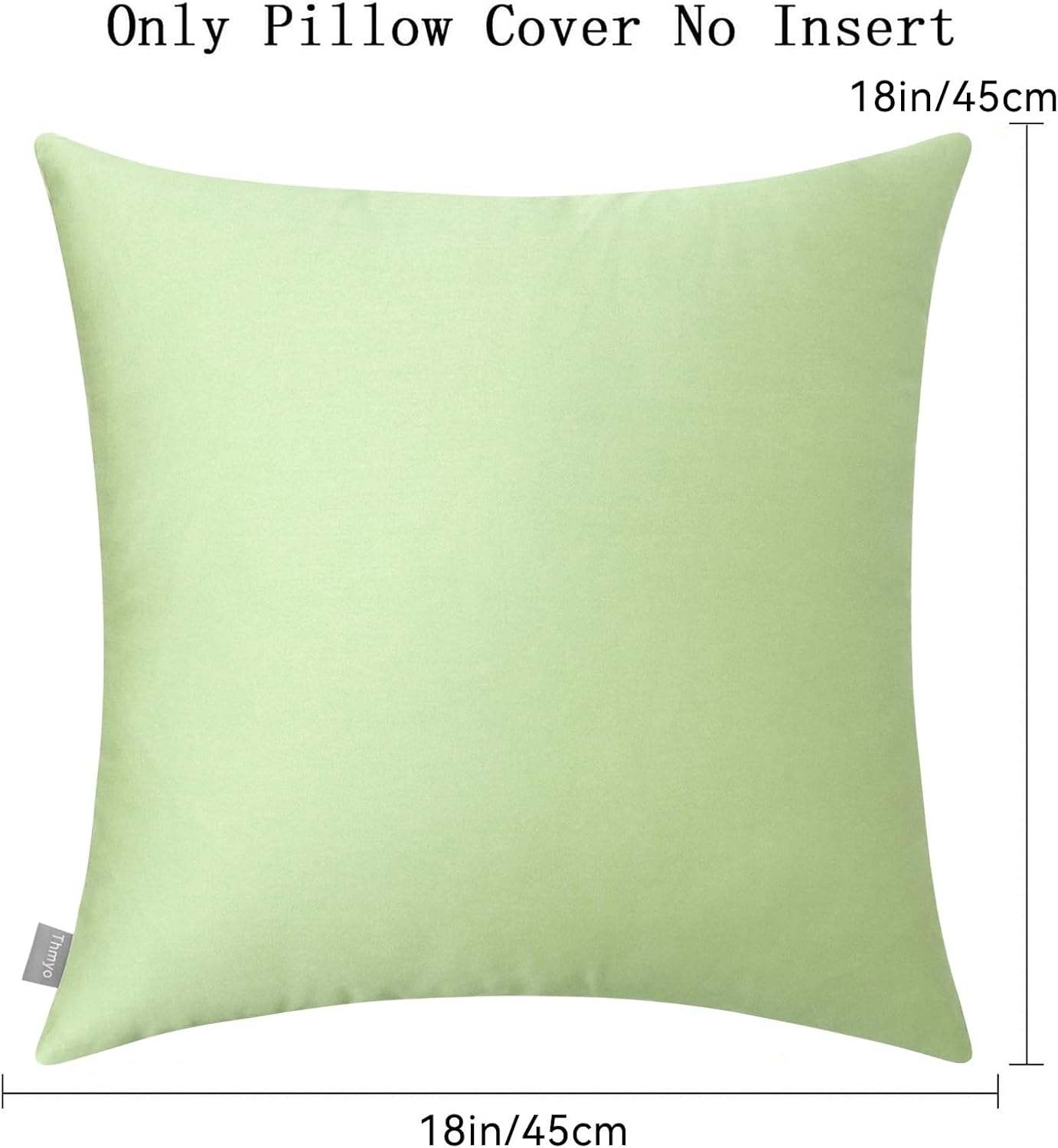 Thmyo 4-Pack 100% Cotton Comfortable Solid Decorative Throw Pillow Case Square Cushion Cover Pillowcase Sublimation Blank Pillow Covers(18x…