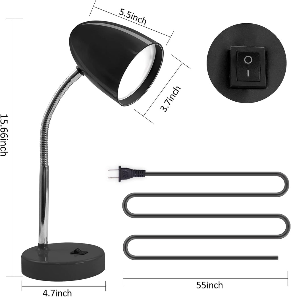 Eenergeticlighting E ENERGETIC LIGHTING LED Desk Lamp, 3.5W 240LM 4000K Cool White Study Lamps for Bedroom and Office, Eye Protection, ETL…