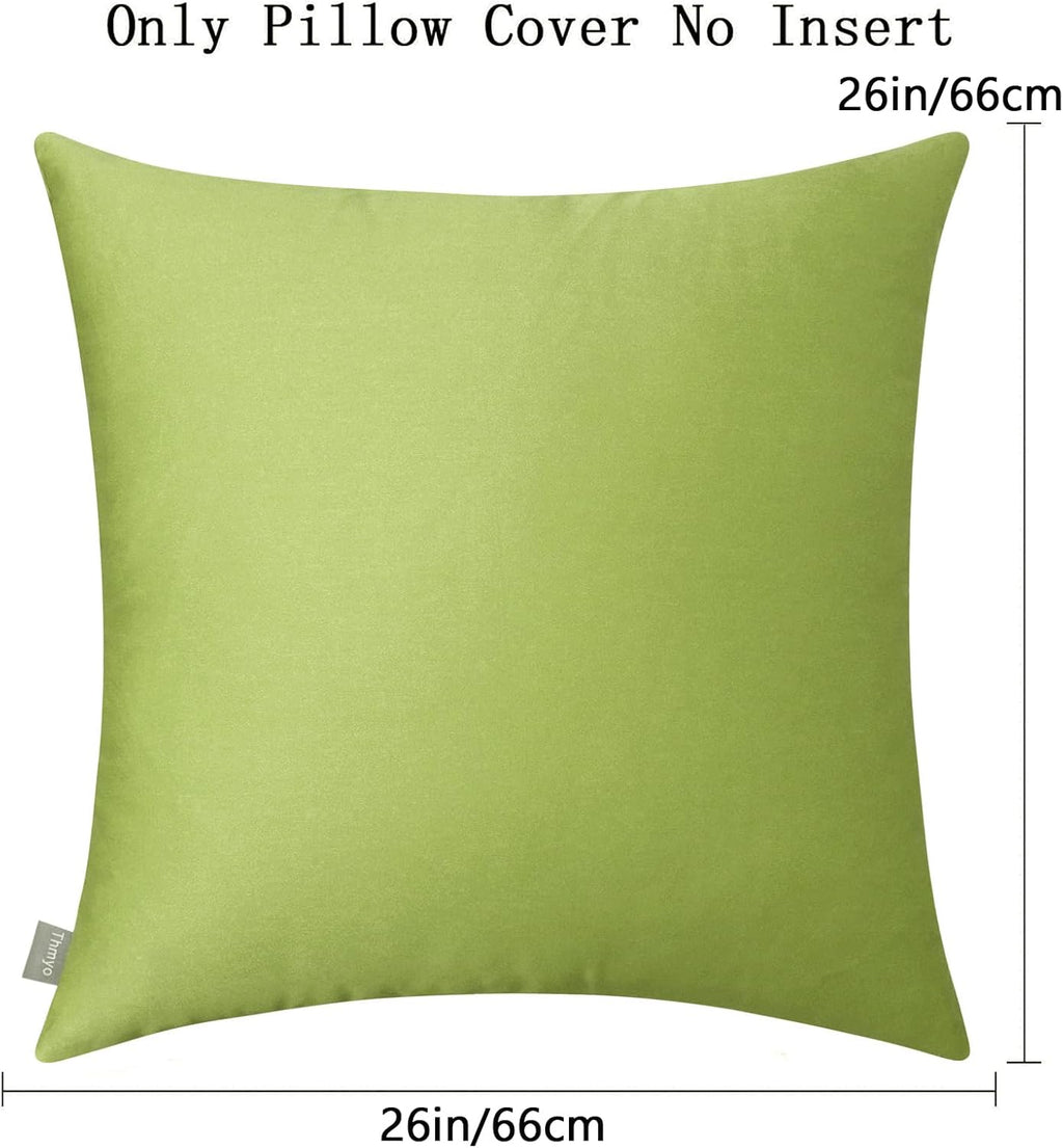Thmyo 4-Pack 100% Cotton Comfortable Solid Decorative Throw Pillow Case, Square Cushion Cover Pillowcase Sublimation Blank Pillow Covers DI…
