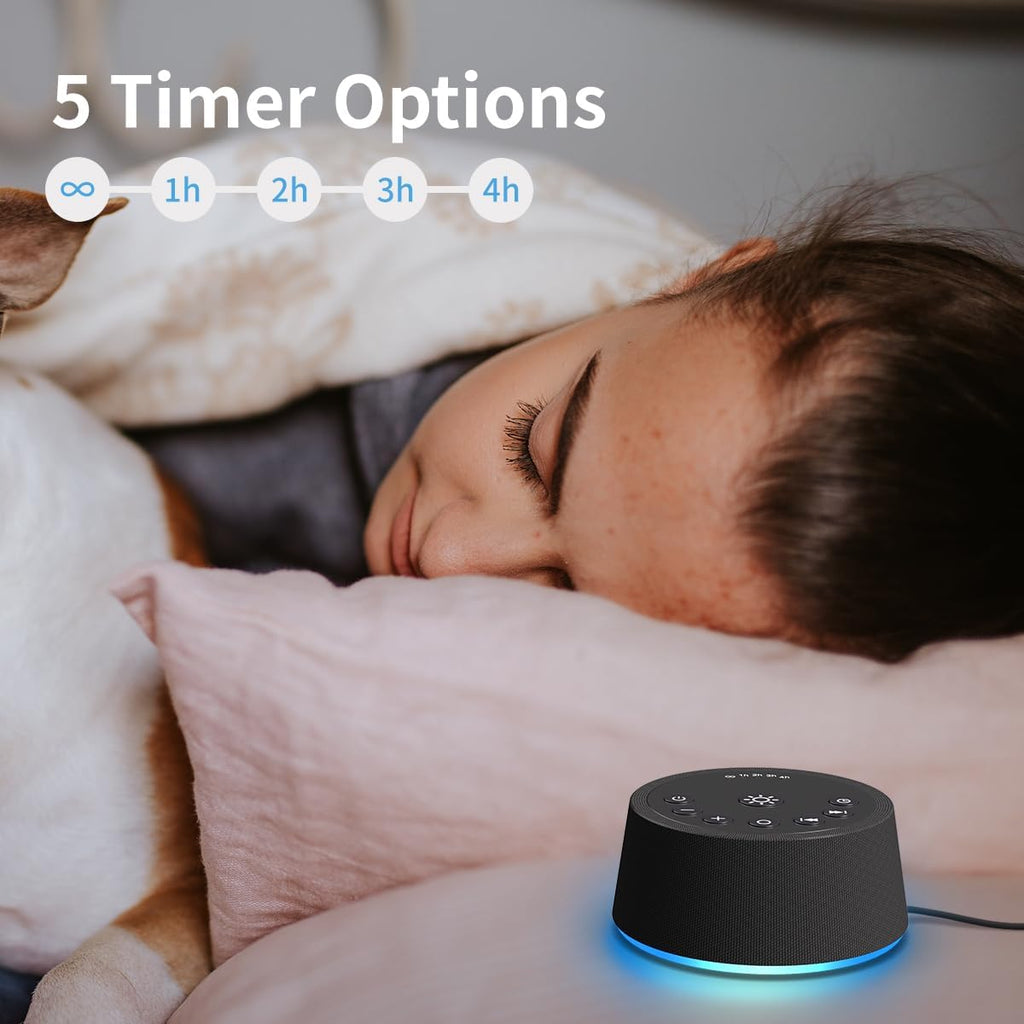 SoundLegend White Noise Sleep Sound Machines 30 Sounds 12 Colors Light 32-Level Volume 5 Timers for Home Travel Gift Adjustable…