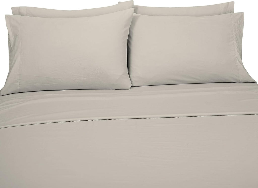 Royalelinens ROYALE LINENS 1500 Thread Count Cooling Sateen Poly/Cotton Sheet Set - 6 Piece Queen Bed Sheets - 1 Fitted, 1 Flat, 4 Pillow C…