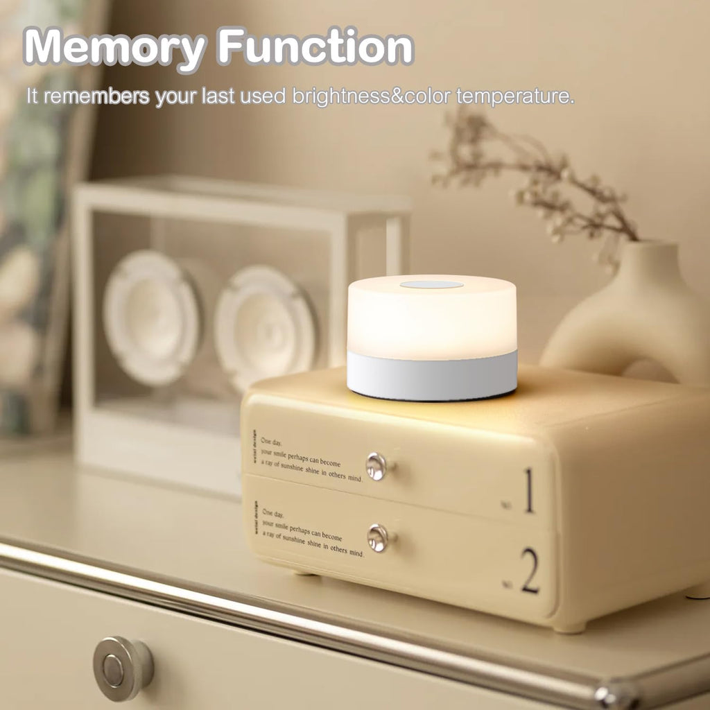 JUSHENG Baby Night Lights for Nursery, 3 Color Temperature Selectable & Dimmable, Rechargeable LED Bedside Lamps Touch Light for…