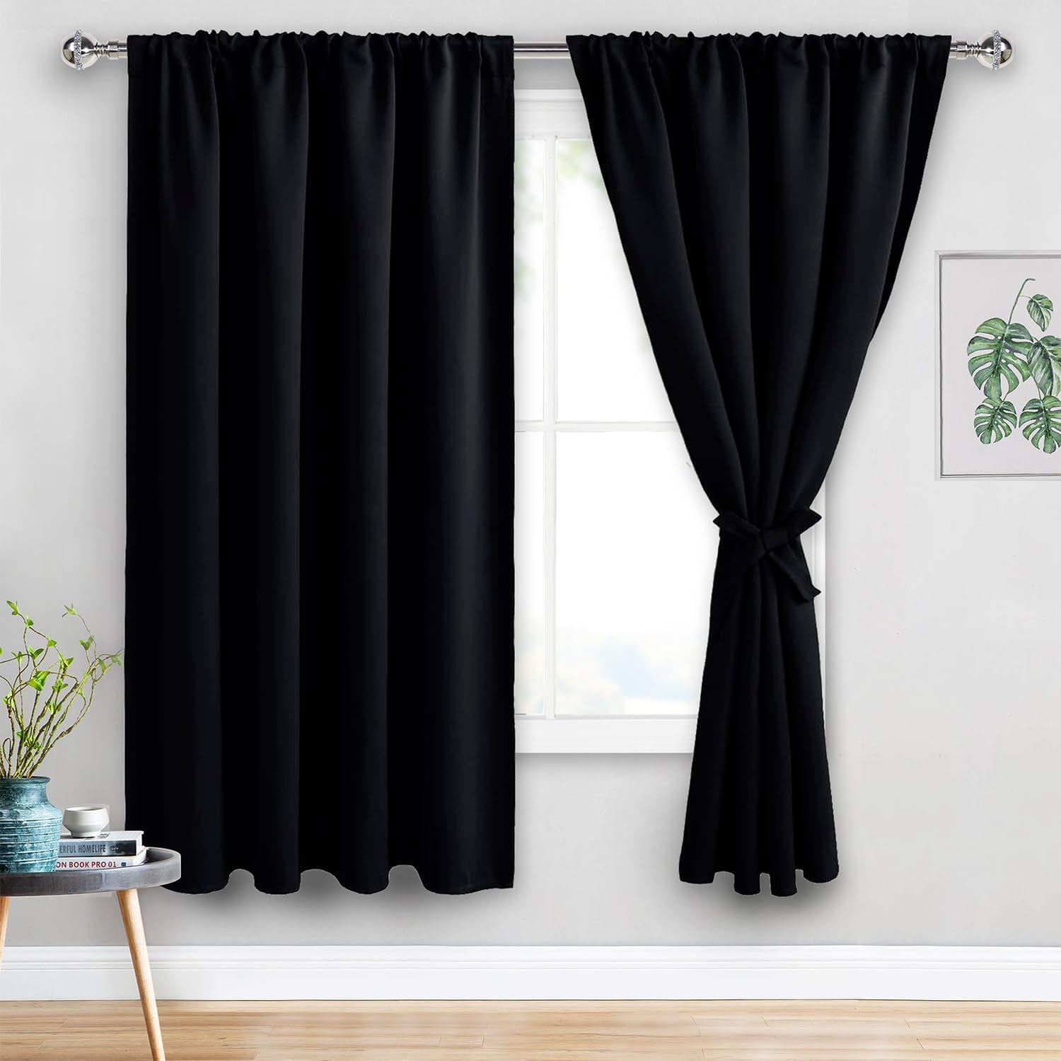 Jiuzhen Blackout Curtains for Bedroom - 70 x 63 Inch Extra Wide Privacy Assured Thermal Insulated Room Darkening Sliding Door Curtains for…