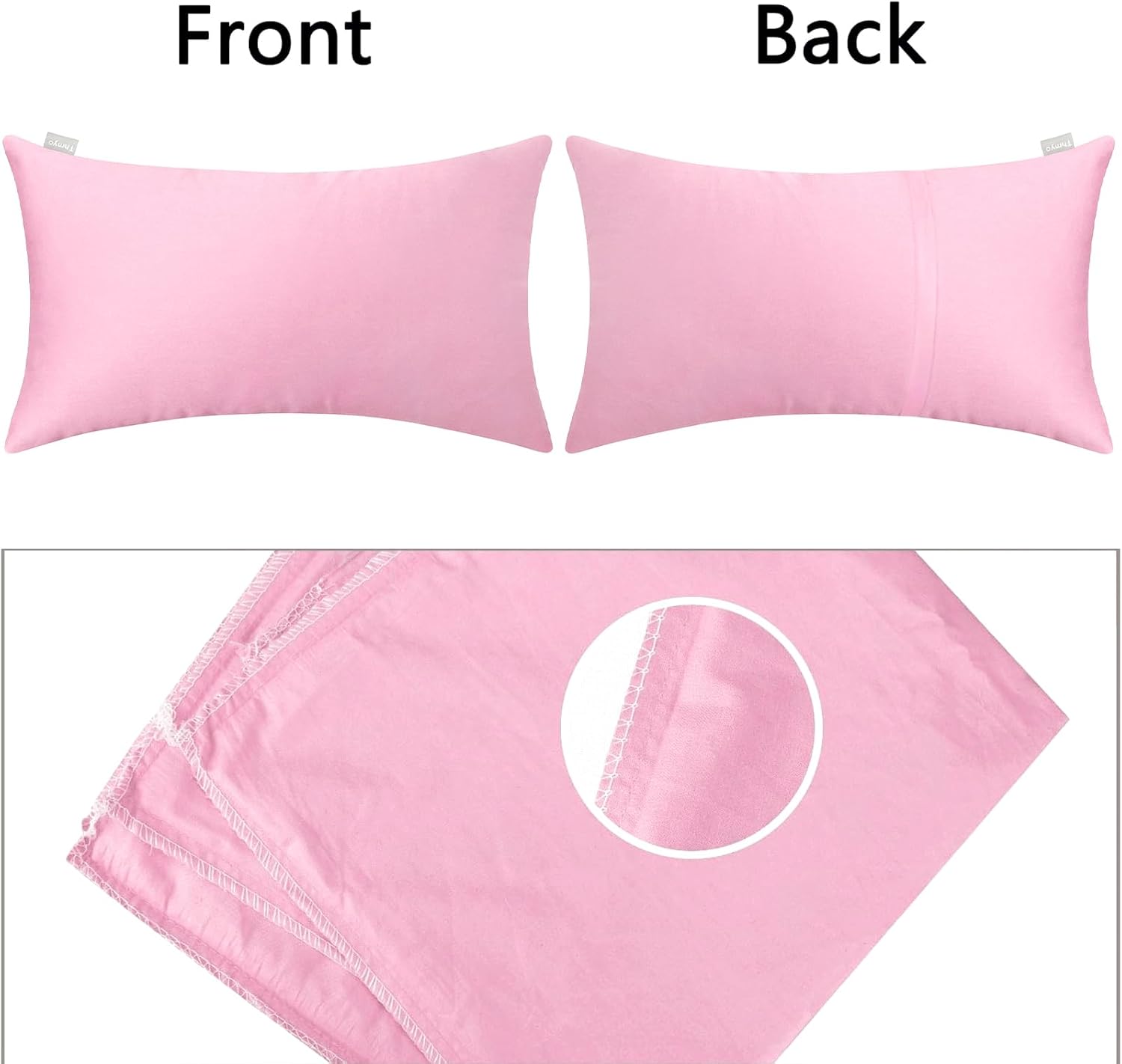 Thmyo 4-Pack 100% Cotton Lumbar Comfortable Solid Decorative Throw Pillow Covers Rectangle Cushion Cover Sublimation Blank DIY Pillowcases…