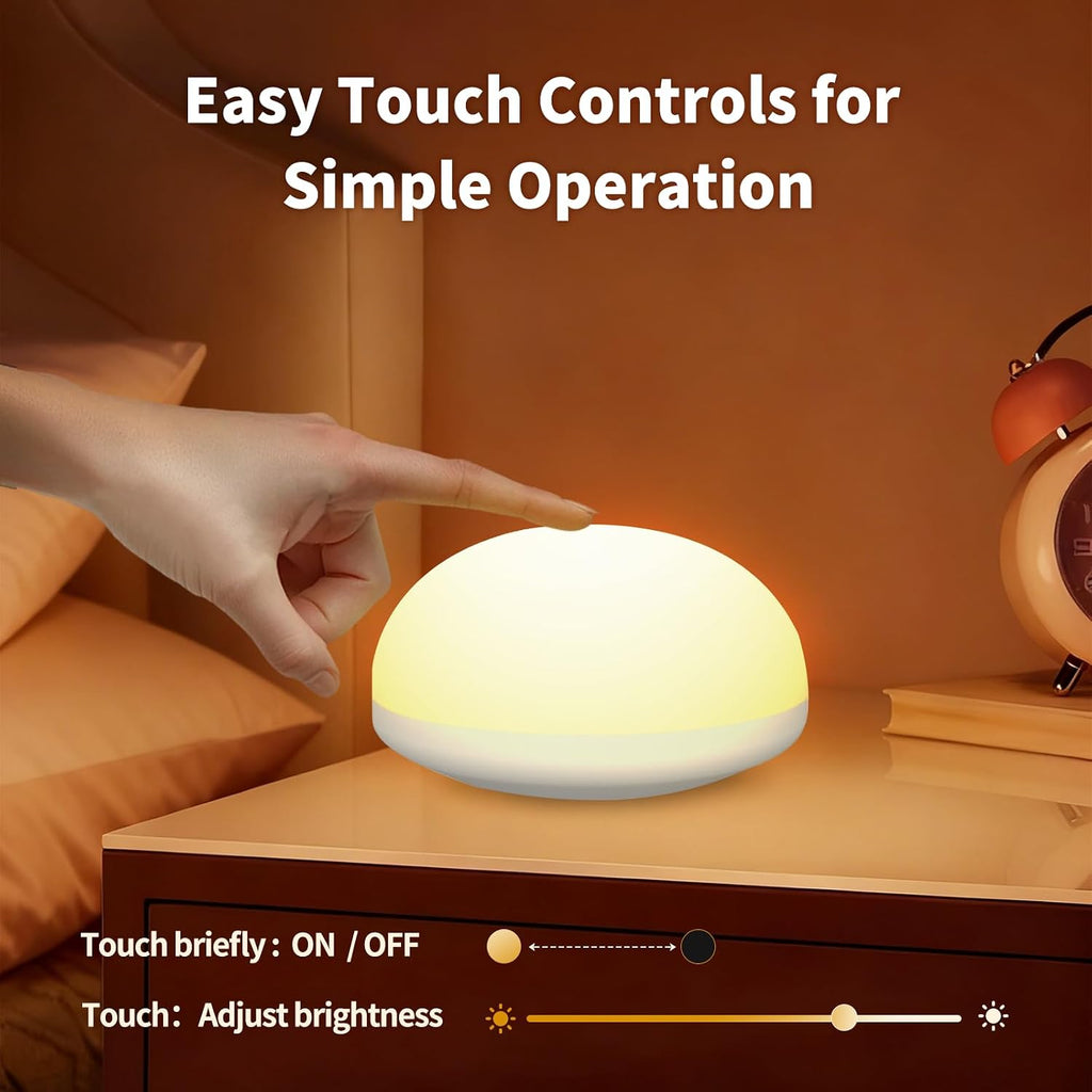 Nursery Night Light for Kids, Baby Nightlight with 2 Colors Changing Mode, Touch Control Dimmer Portable Lamp for Newborn Baby Nursery…