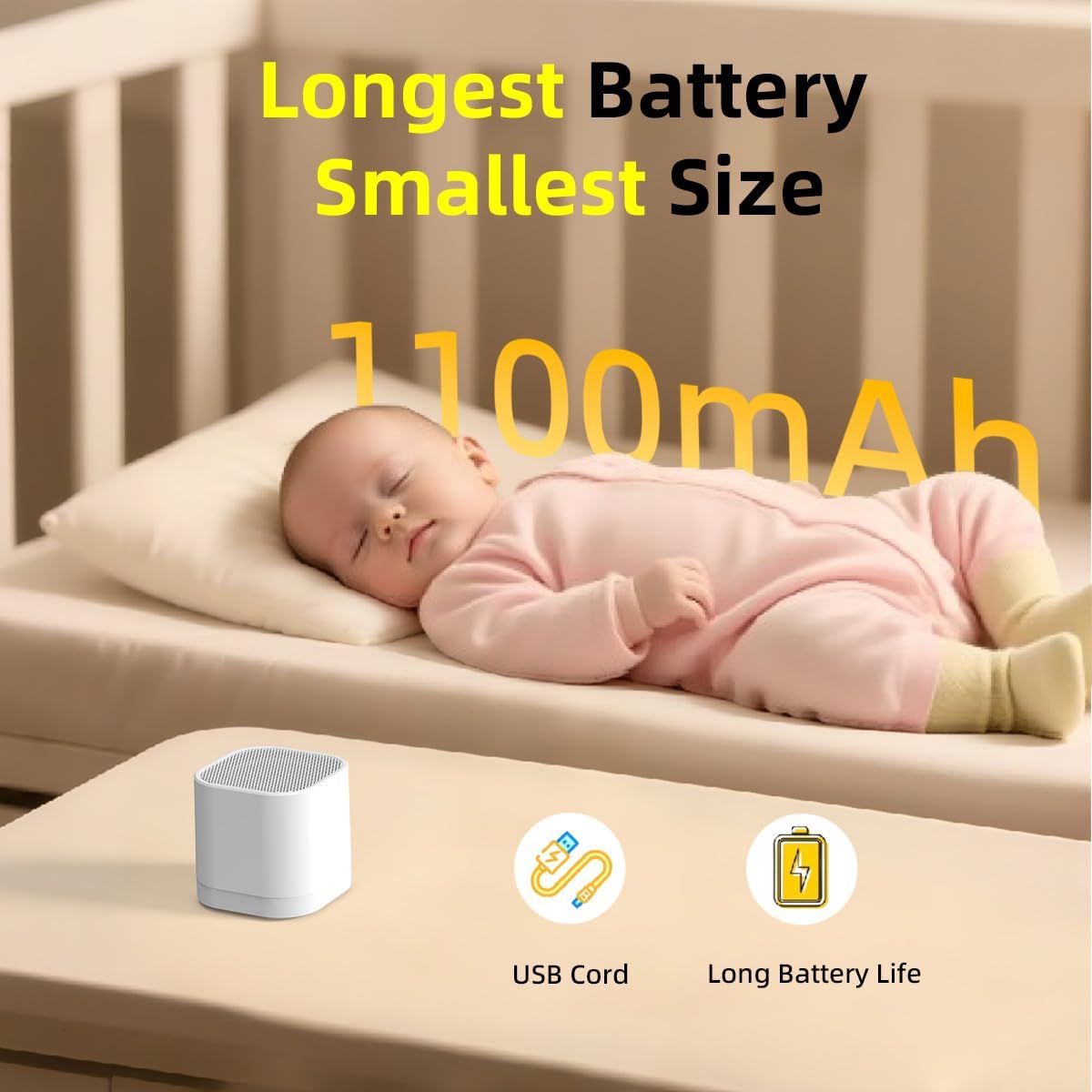 SleeZOO Portable Sound Machine for Sleep Mini White Noise Machine for Baby Kids Adults with 30 Soothing Sounds 4 Timers 32 Volume Levels…