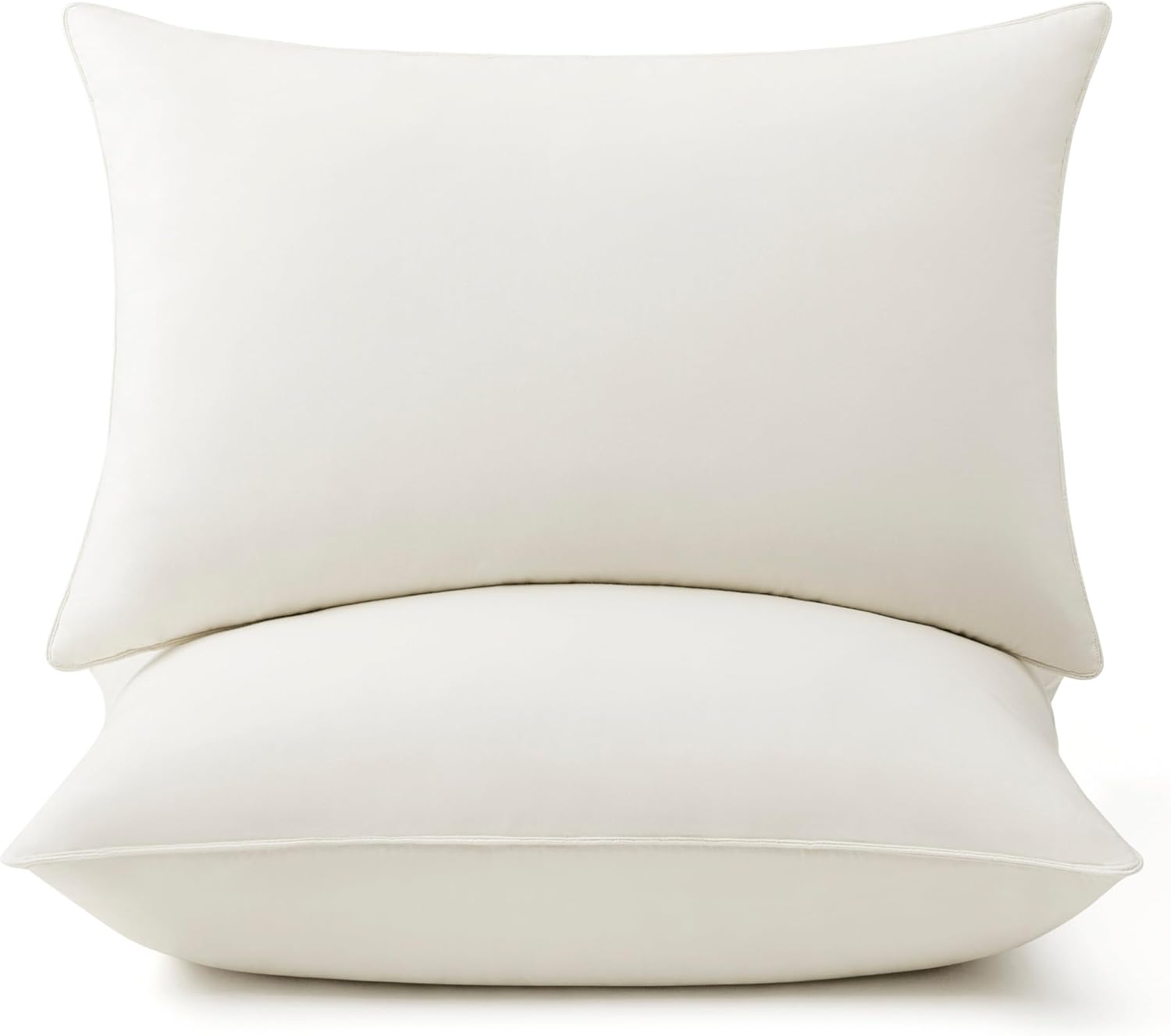 Puredown ® Goose Feather Down Pillows, 100% Organic Cotton Cover, Luxury Hotel Collection Bed Pillows for Sleeping Set of 2, Queen Size Cot…