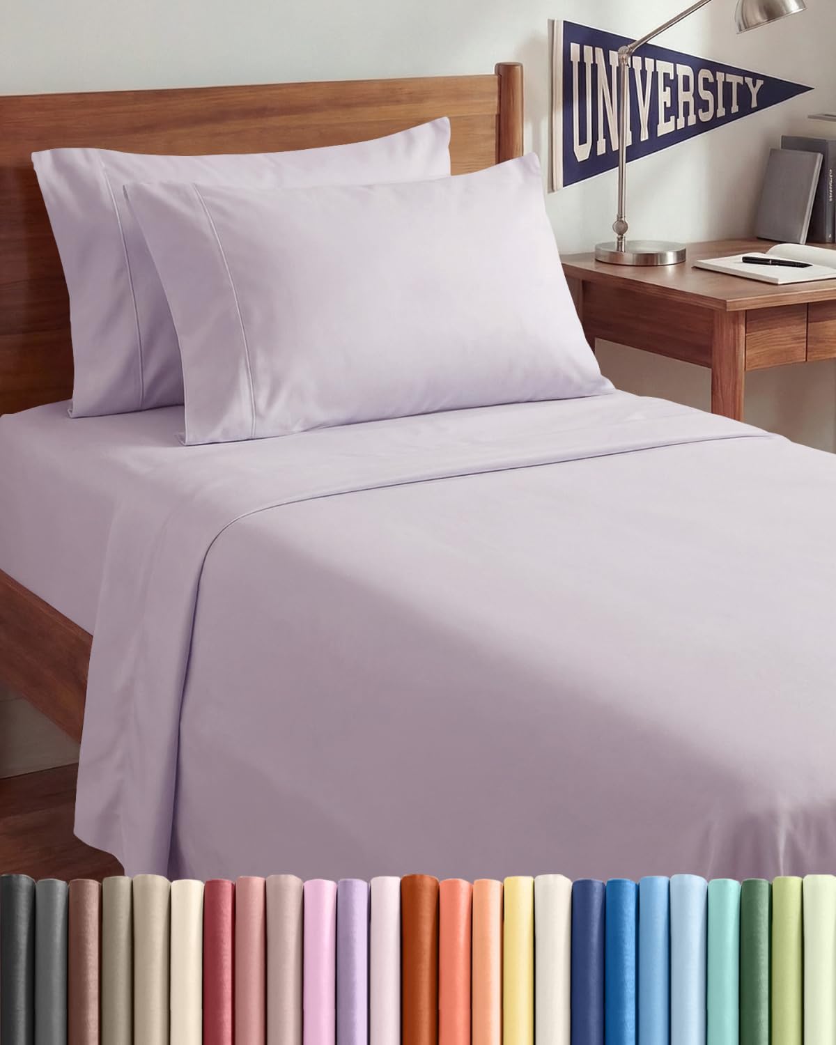 Twin XL 4 Piece Sheet Set - Comfy, Breathable & Cooling - Soft Hotel Luxury Bedding for Women, Men, Kids, Teens & Children - 1 Flat & 1…