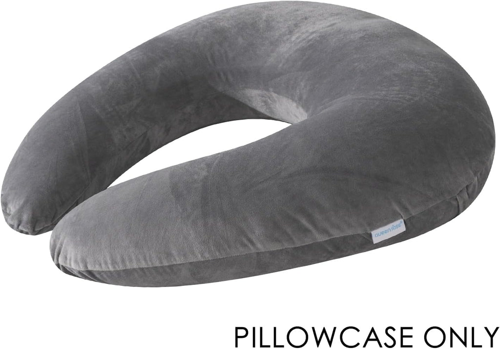 Queenrose QUEEN ROSE Reading Pillow, Gaming Pillow for Lap Replacement Cover, Soft Velvet Grey Grey
