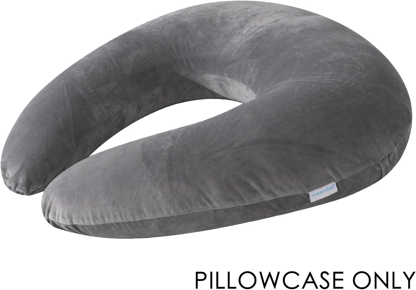 Queenrose QUEEN ROSE Reading Pillow, Gaming Pillow for Lap Replacement Cover, Soft Velvet Grey Grey