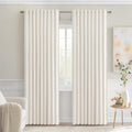 Miulee Ivory Back Tab Blackout Curtains 90 Inches Long 2 Panels Set for Living Room Bedroom Privacy, Rod Pocket/Pinch Pleat Thermal Insulat…