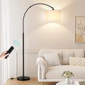 Ambimall Dimmable Arc Floor Lamp with Remote, Color Temperatures and Brightness Adjustable, Arched Floor Lamp with Rotating Head, Over…