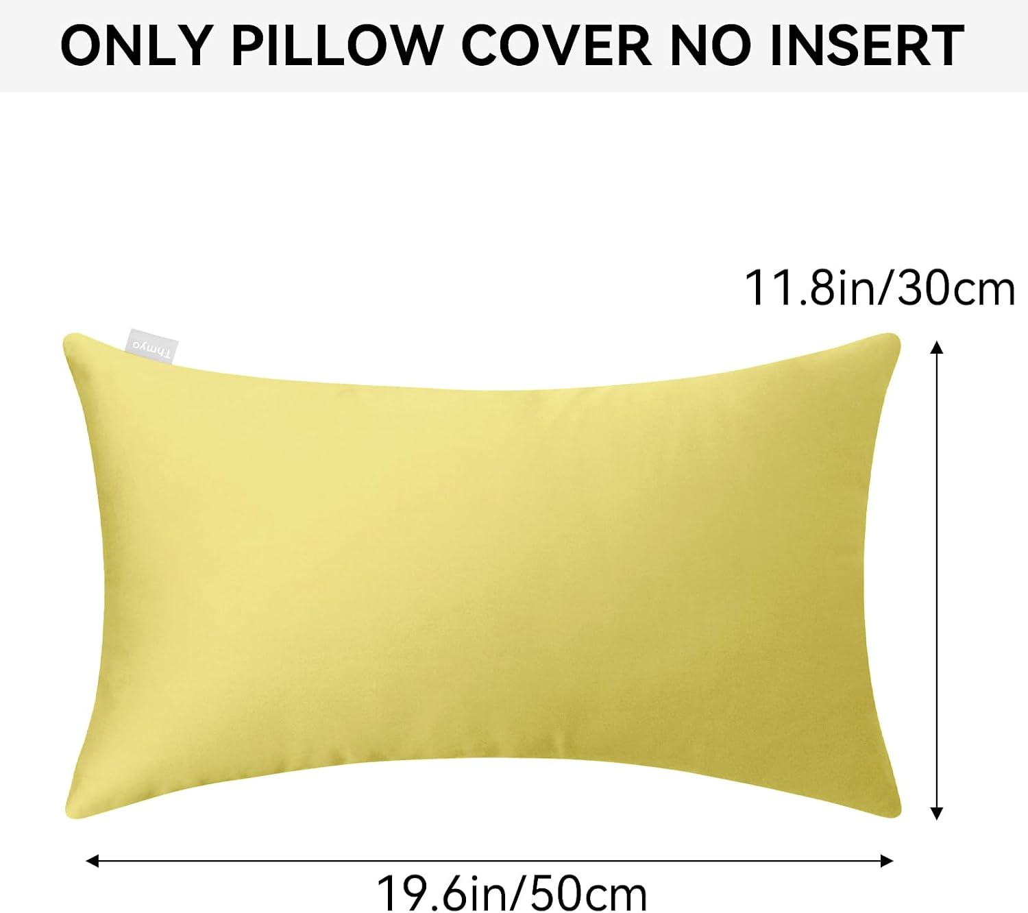 Thmyo 4-Pack 100% Cotton Lumbar Comfortable Solid Decorative Throw Pillow Case Rectangle Cushion Cover Pillowcase DIY Throw Pillowcase(12x2…