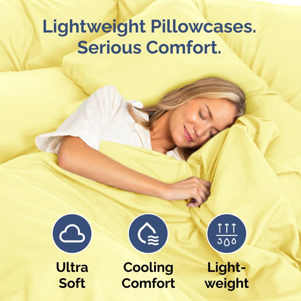 King Pillow Cases Set of 2 - Ultra Soft Hotel Quality Pillowcase Covers - Comfy, Cozy & Wrinkle Free - Shrinkage, Stain and Fade…