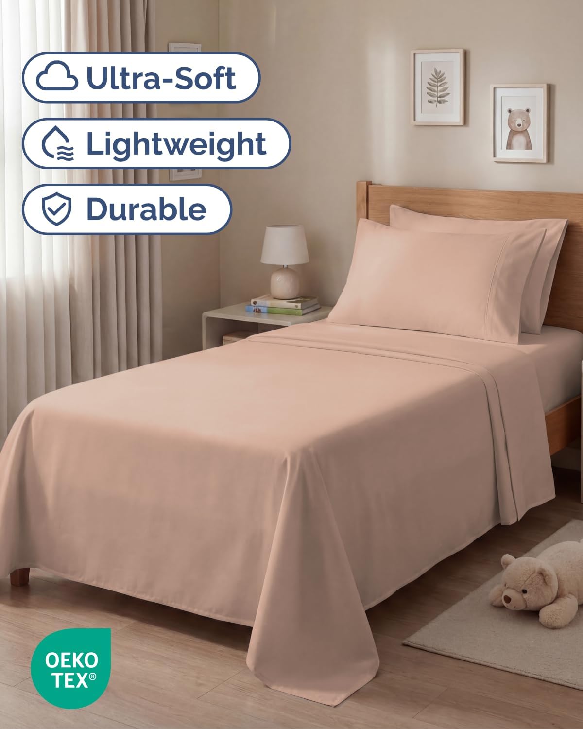 Twin 4 Piece Sheet Set - Comfy, Breathable & Cooling - Soft Hotel Luxury Bedding for Women, Men, Kids, Teens & Children - 1 Flat & 1…
