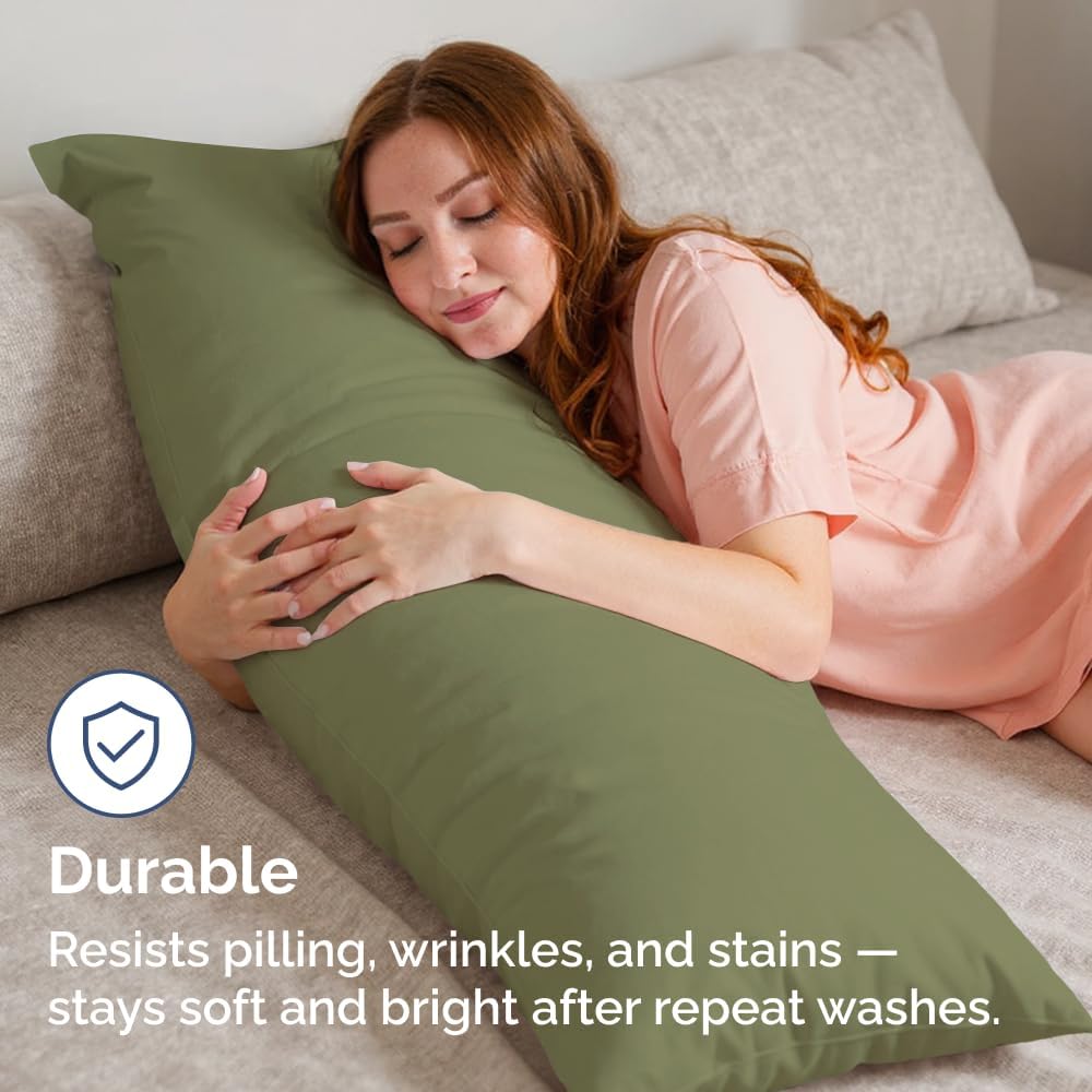 Body Pillowcases Set of 2-20x54 Long Body Pillow Case - Soft Body Pillow Cover for Sleeping & Side Sleepers - Comfy, Breathable & Wrinkle…