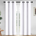 Yakamok Blackout Curtains Room Darkening Thermal Insulated Window Panels, Solid Grommet Top Drapes for Bedroom/Living Room(42Wx84L, Pure…