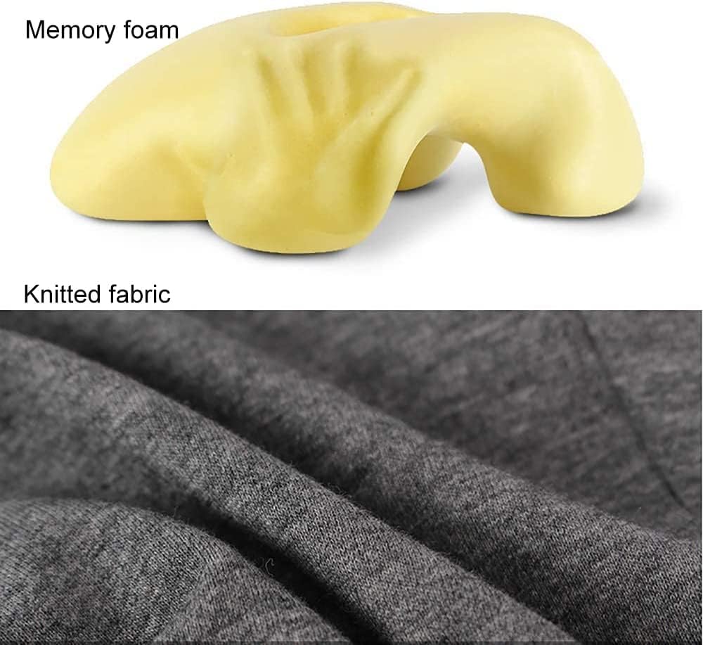 Fcare Desk Pillow for Napping, Travel Neck Pillow Memory Foam Wedge for Sleeping, Slow Rebound Back Pillow (Slightly Hard) for Slender Ladi…