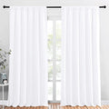 NICETOWN White Bedroom Curtain Panels - Multi-Function Noise Reducing Performance Window Treatment Thermal Insulated Rod Pocket Room…