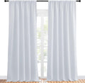NICETOWN Greyish White Bedroom Curtain Panels - Multi-Function Noise Reducing Performance Window Treatment Thermal Insulated Room…