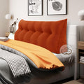 WOWMAX 100% Cotton Corduroy Headboard Pillow – Queen Size Back Support Reading Wedge for Bed & Daybed, Plush Handmade Bolster Cushion…