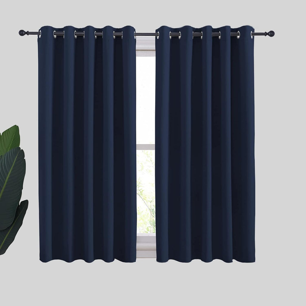 NICETOWN Blackout Draperies Curtains, All Season Thermal Insulated Solid Grommet Top Blackout Curtains/Drapes for Kid's Room (Navy, 1…
